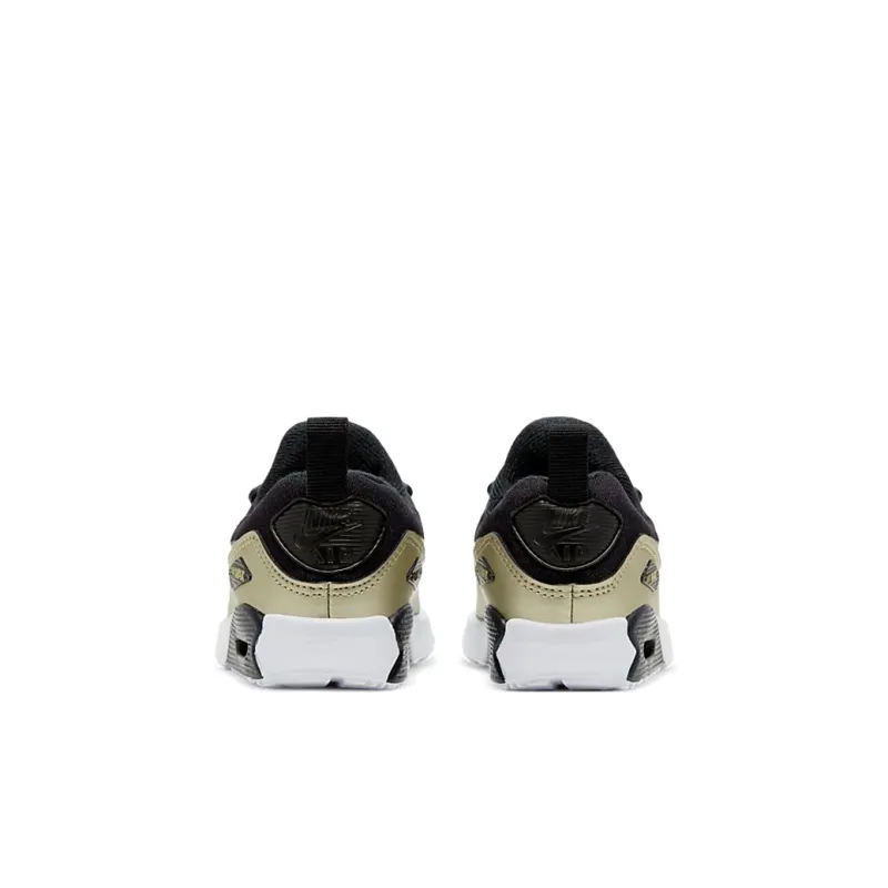 Nike Air Max 90 Tiny BT Low Top Toddler Shoes Black Gold Infant And Toddler-4