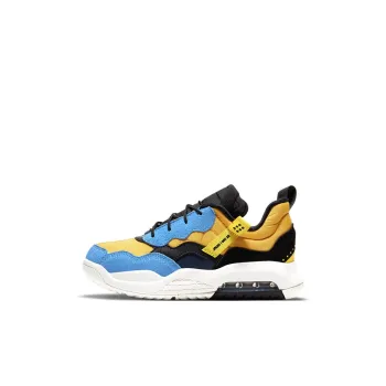 Jordan MA2 'University Gold' Low Top Running Shoes Black Yellow Blue Children Aged 3 7 Years Old
