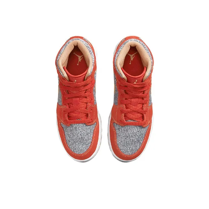 Jordan 1 Mid Denim Red GS-3