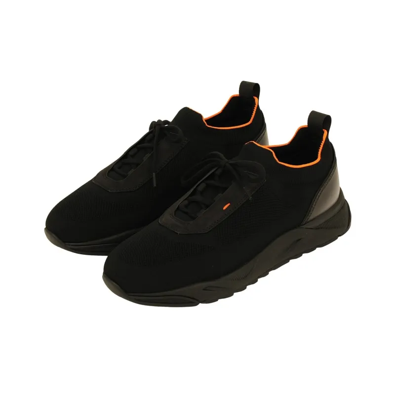 Santoni Low Top Casual Shoes Men's Black-2