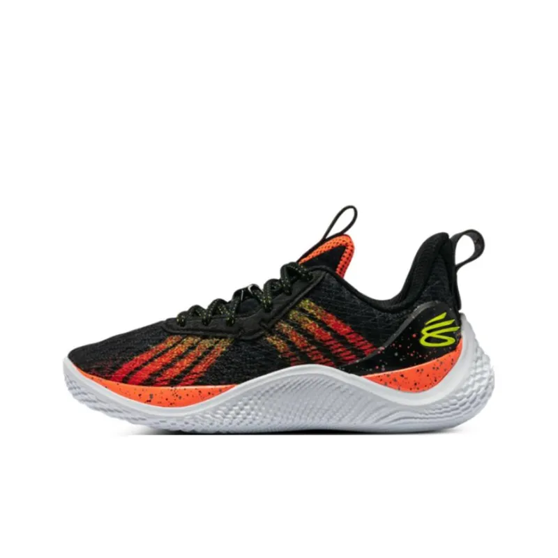 Under Armour CURRY 10 Curry 1 0 Cushioning, Wear Resistant Low Top Performance Basketball Shoes Black Orange Unisex-0