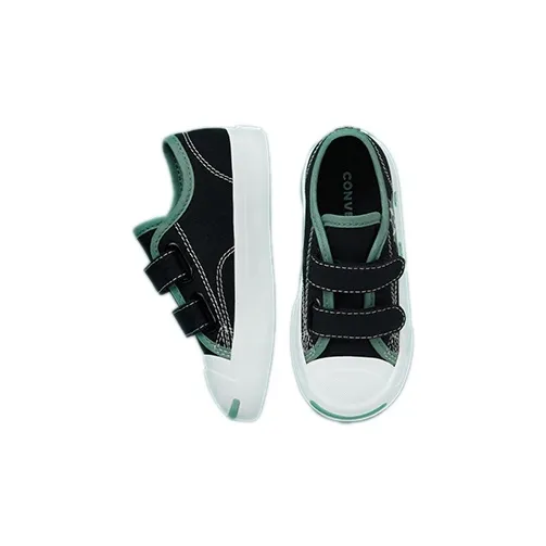 Converse Jack Purcell Anti-Slip Wear-Resistant Low-Top Toddler Shoes Black Infant And Toddler-3