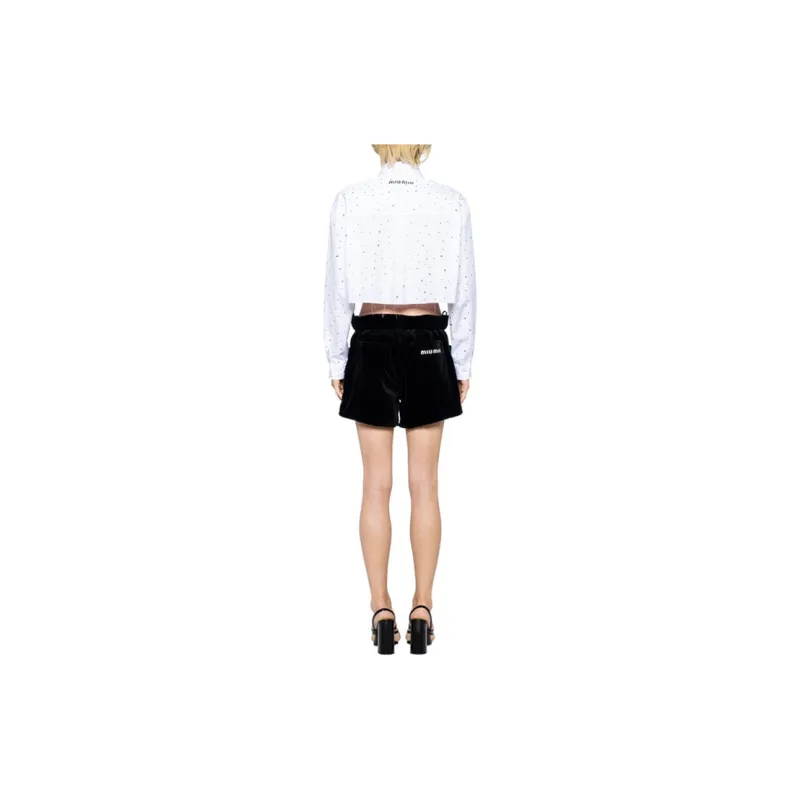 MIU MIU SS22 Shorts Women's Black-2