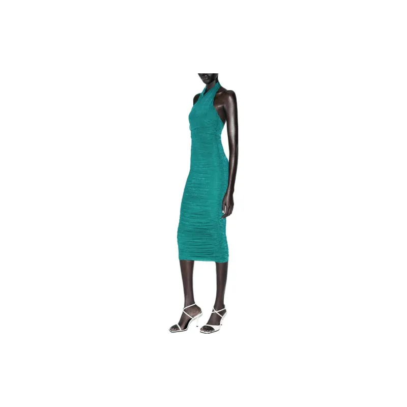 ZARA Sleeveless Dress Women's Green Blue-3