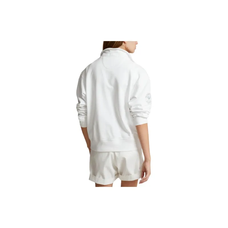 Polo Ralph Lauren Wimbledon Tennis Open Collection SS24 Sweatshirt Women's Porcelain White-3