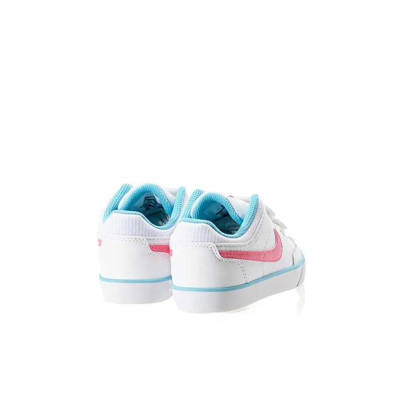 Nike Capri 3 LTR Low Top Skateboard Shoes White Blue Infant And Toddler-3
