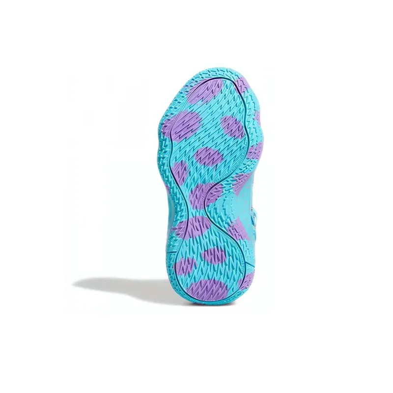 Monsters Inc. x Adidas Dame 7 Extply Mid Top Basketball Shoes Sky Blue Children Aged 3 7 Years Old-5