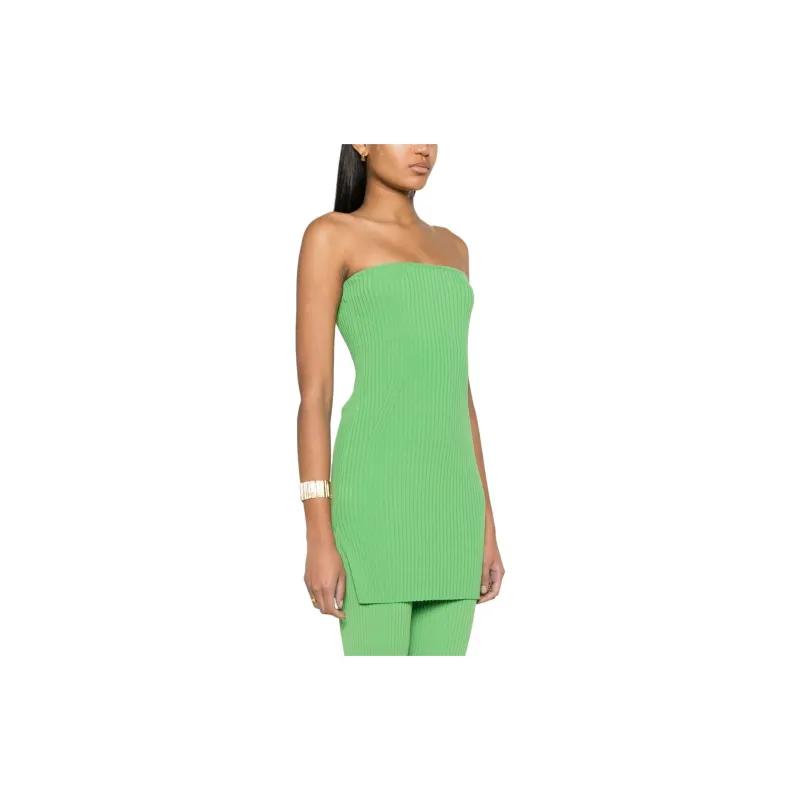 NANUSHKA Brynn Ribbed knit Strapless Top-2