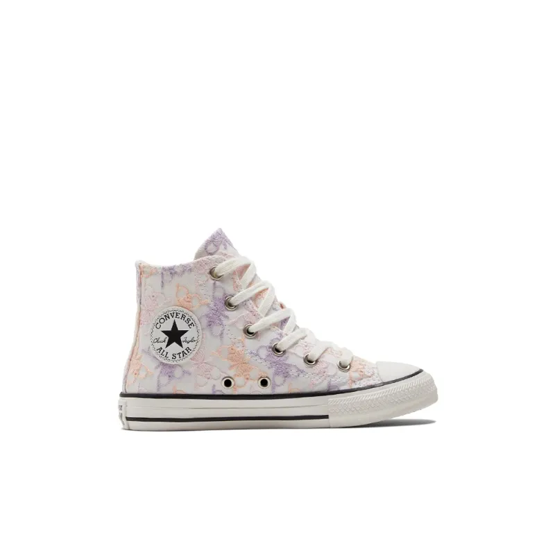 Converse Chuck Taylor All Star Anti Slip Wear Resistant High Top Canvas Shoes Pink Purple Children Aged 3 7 Years Old-1
