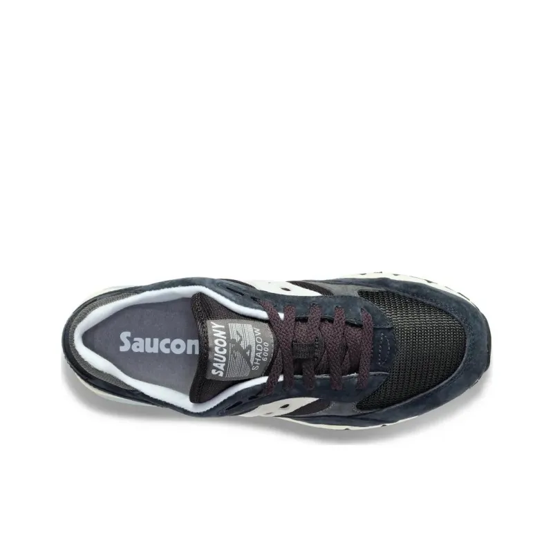 Saucony Shadow 6000 Slip Resistant And Breathable Low Top Running Shoes Unisex Blue Gray-2