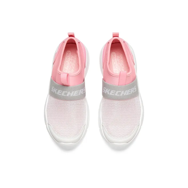 Skechers Go Fle Slip Resistant Cushioning Abrasion Resistant Low Top Kids Lifestyle Shoes White Pink Teenagers-3
