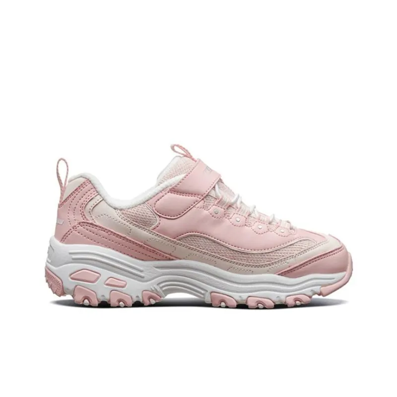 Skechers D'LITES Series Slip Resistant Cushioning Abrasion Resistant Kids Lifestyle Shoes Pink Teenagers-1