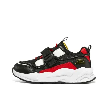Skechers Ultrasurge Cushioning Slip Resistant And Abrasion Resistant Kids Lifestyle Shoes Black Red Teenagers