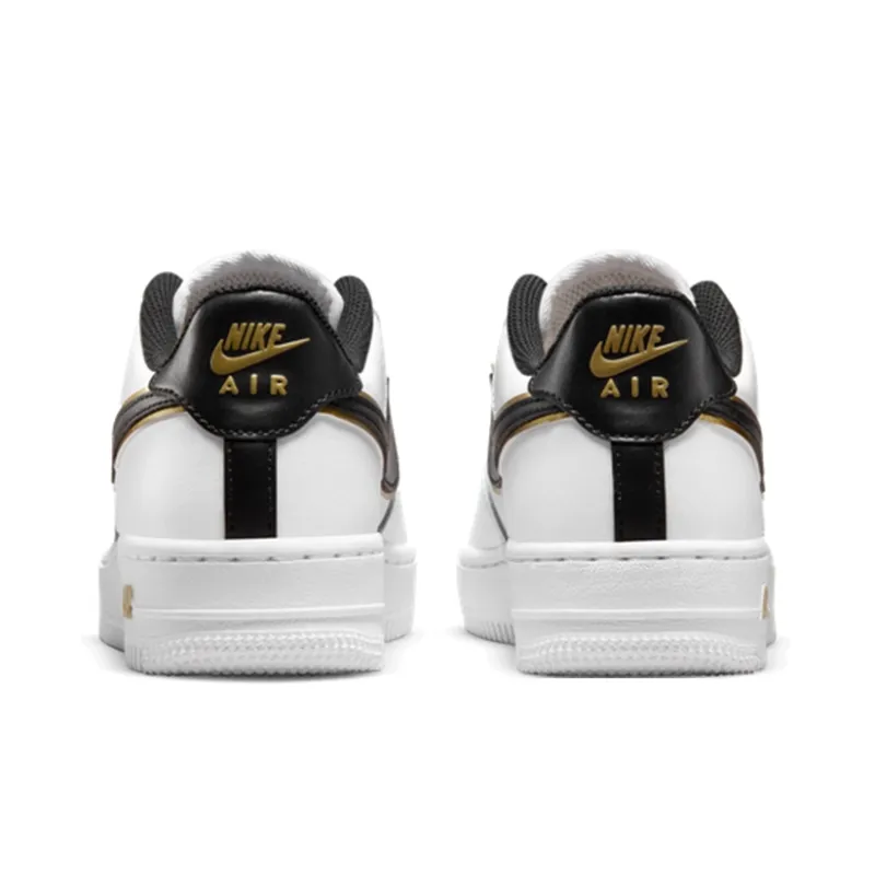 Nike Air Force 1 Low '07 LV8 Double Swoosh White Metallic Gold GS-4