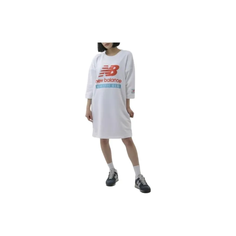 New Balance Short Sleeved Dress Women's White-1
