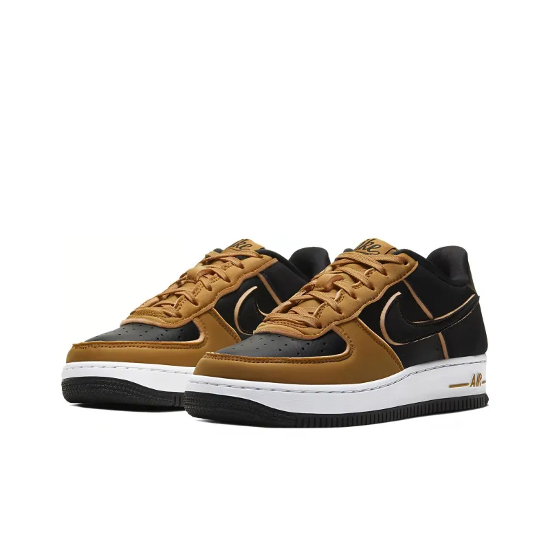 Nike Air Force 1 Low Black Pink Barely Volt 'Black Yellow Orange' GS-2