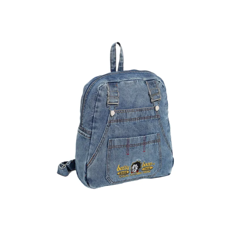 NOMK Denim Backpack Handbag Women's Blue-1