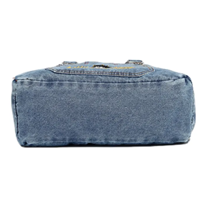 NOMK Denim Backpack Handbag Women's Blue-5