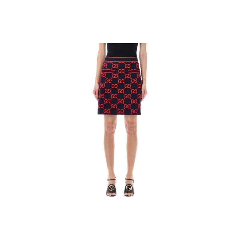 GUCCI Wool jacquard Skirt-2