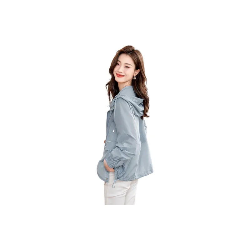 Mo Han Yi Mei Jackets & Coats Women's Gray Blue-1