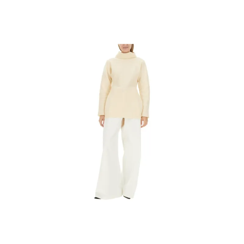 JIL SANDER Back Cut Out Turtleneck Knit Sweater-3