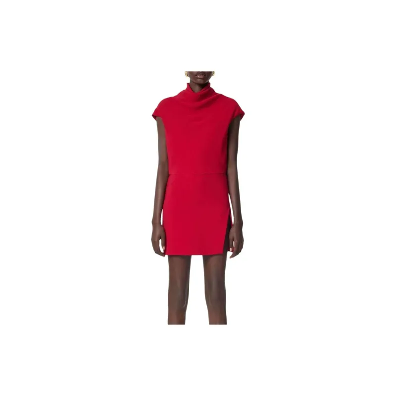 VERSACE Draped Straight Hem Mini Dress-1