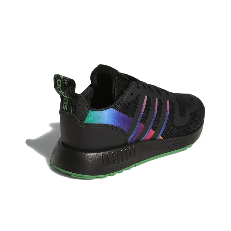 Adidas Originals Multi Durable Breathable Low Top Kids' Running Shoes Black Purple Teenagers-3