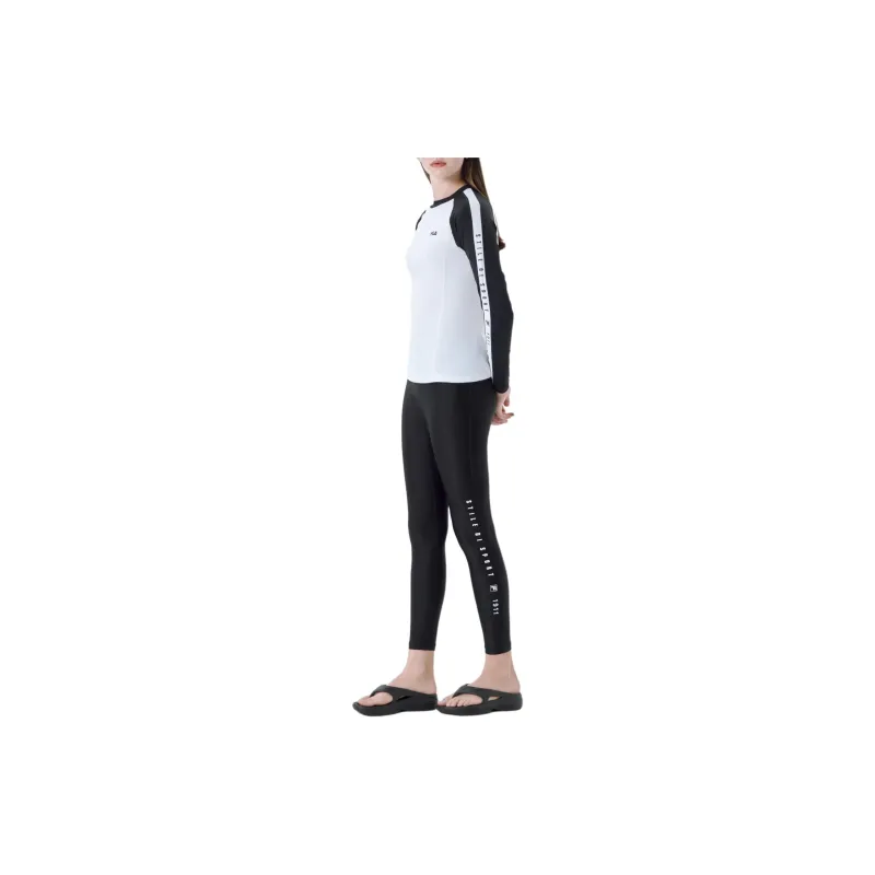 FILA Raglan Sleeve T Shirt Women's Gray White-4