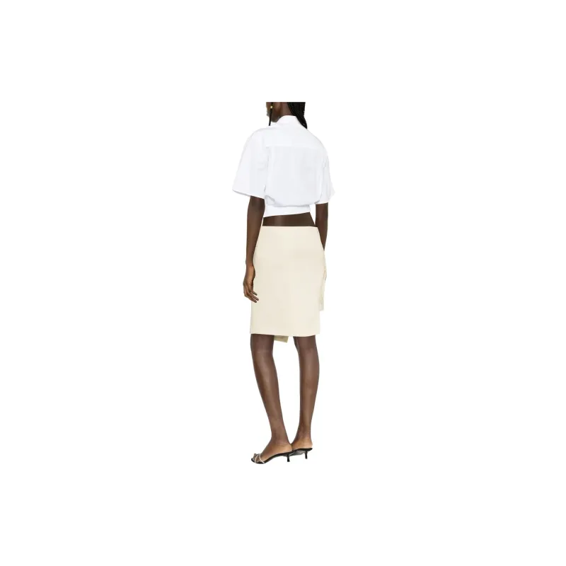 OFF-WHITE Toybox Cinched Cropped Shirt-2