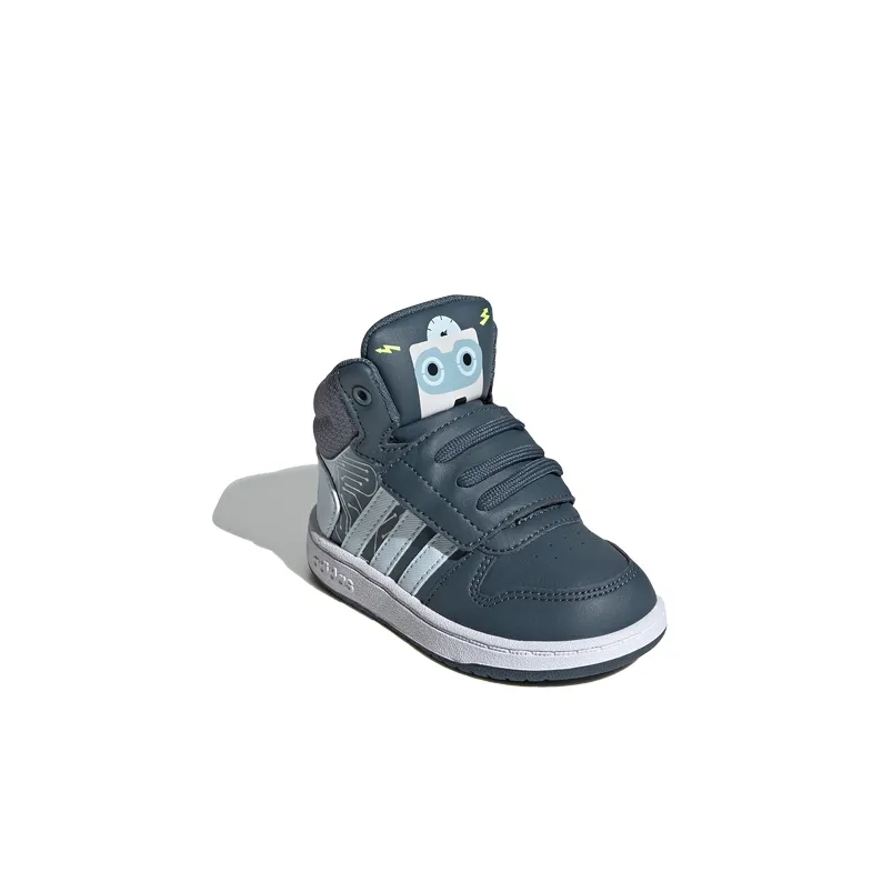 Adidas Neo Hoops Mid 2.0 I TD Mid Top Skateboard Shoes Blue White Infant And Toddler-2
