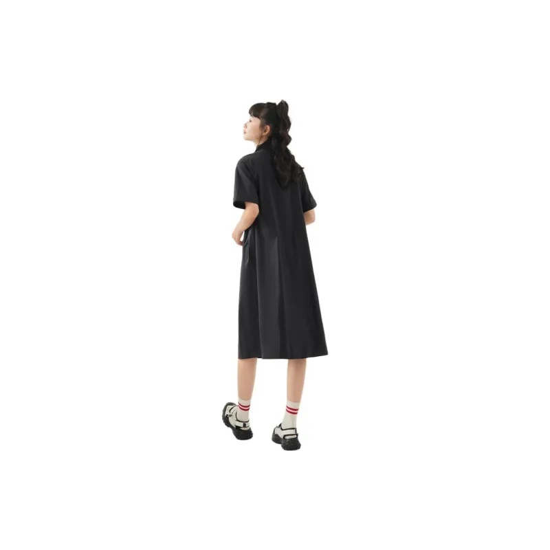 ZIHAN Short-Sleeved Dresses Women's Black-3