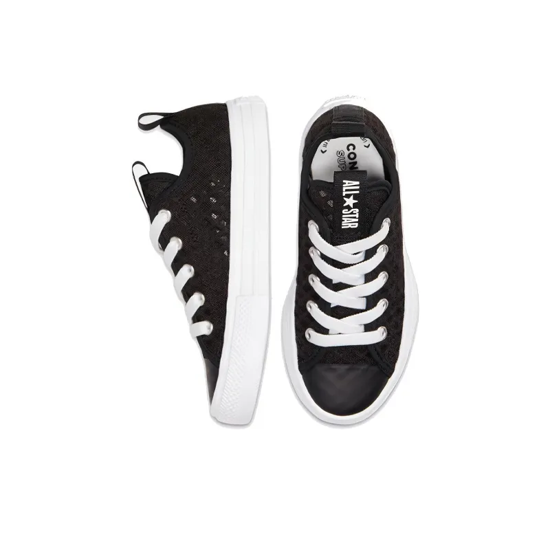 Converse Chuck Taylor All Star Anti Slip Wear Resistant Low Top Canvas Shoes Black Teenagers-3