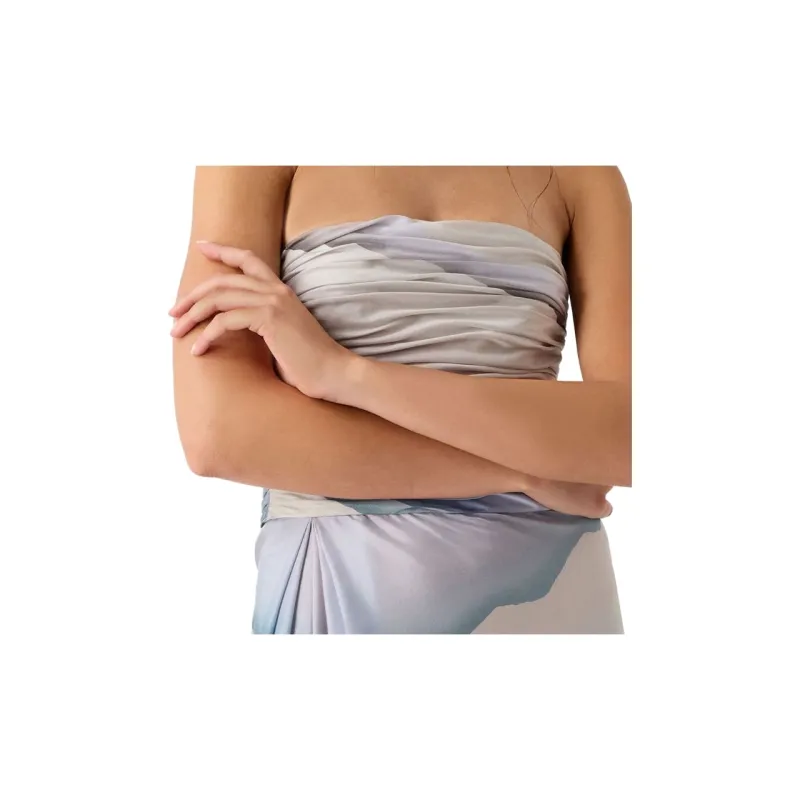 GIORGIO ARMANI Draped Abstract-Pattered Dress-2