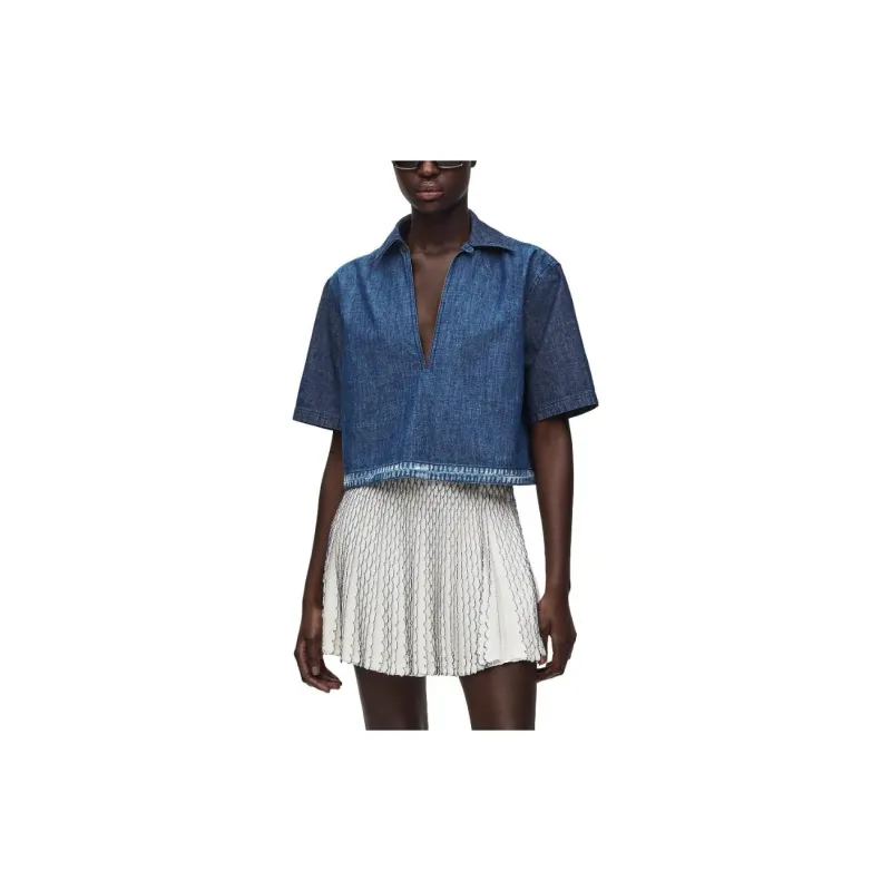 LOEWE Paula's Ibiza Cropped Vareuse 'Indigo Blue'-4