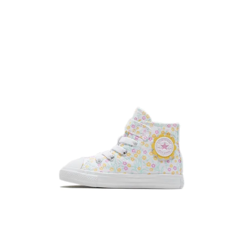 Baby Converse All Star 1V Non-slip Lightweight High-Top Toddler Shoes White-0