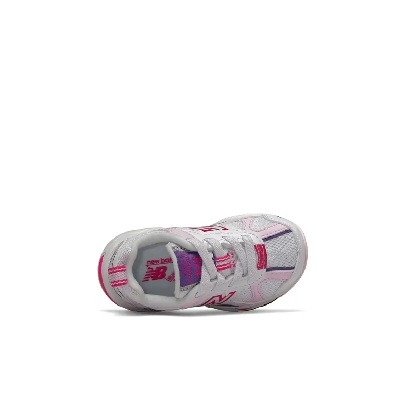 New Balance NB 878 Anti-Slip And Wear-Resistant Lightweight Low-Top Toddler Shoes White Pink Infant And Toddler-2