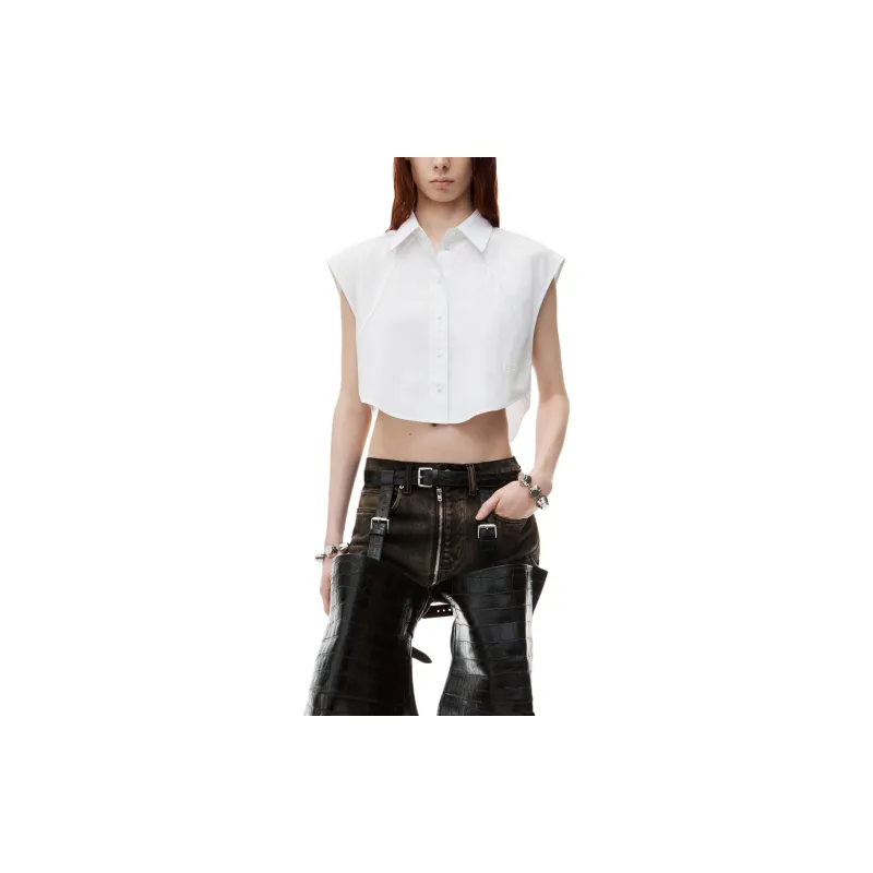 Alexander Wang Cropped Sleeveless T Shirt-3