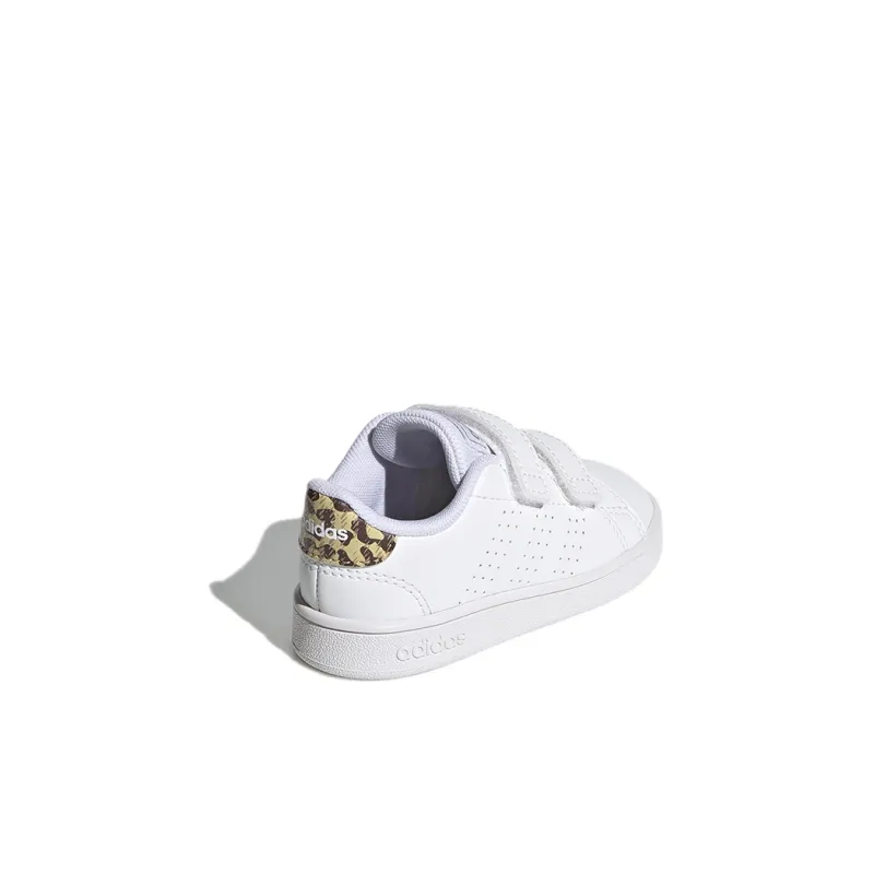 Adidas Neo ADVANTAGE Low Top Toddler Shoes White Yellow Infant And Toddler-3