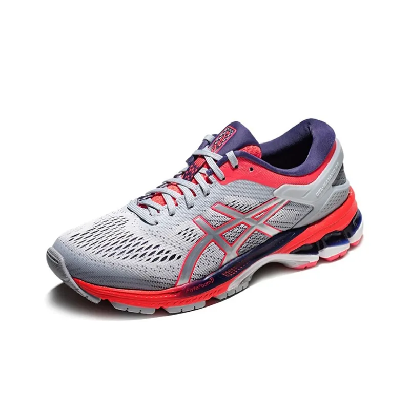 Asics Gel Kayano 26 Slip Resistant, Abrasion Resistant, Breathable Low Top Kids' Running Shoes Gray Silver Teenagers-2