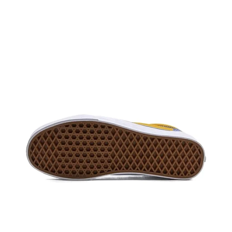 Vans Old Skool Low-Top Skateboard Shoes Unisex Yellow Green Gray-3