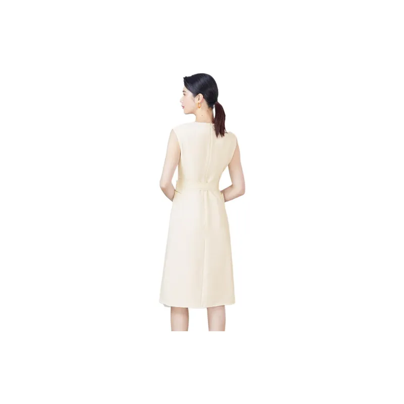 BBLLUUEE Sleeveless Dress Women's Vanilla Apricot-2