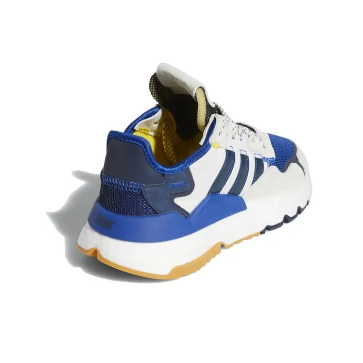 Adidas Originals Nite Jogger Non slip Lightweight Casual Shoes Gray Blue Teenagers-2
