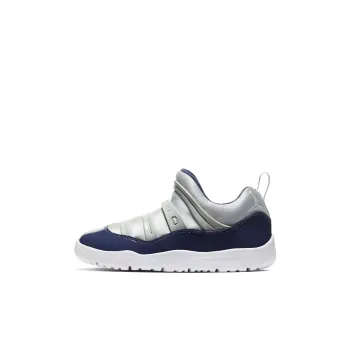 Jordan Air Jordan 11 Retro Little Fle Low Top Children's Basketball Shoes Blue Silver Children Aged 3 7 Years Old