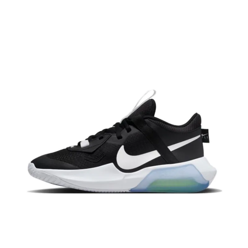 Nike Game Ready Cushioning, Wear Resistant Low Top Children's Basketball Shoes White Black Blue Unisex-0