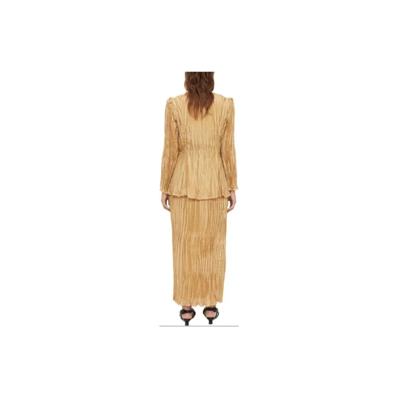 BY MALENE BIRGER COPENHAGEN MBC Abruzza Organic Silk Blazer Business Suit Women's Light Camel-2