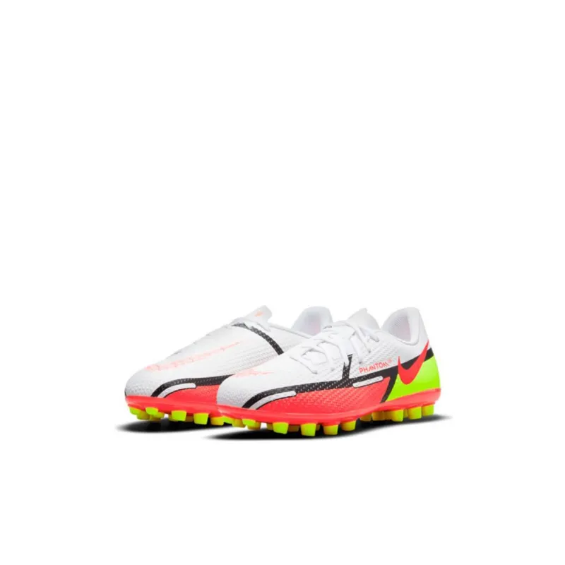 Nike Phantom GT 2 Academy AG Low Top Kids' Soccer Shoes White Red Kids'-2