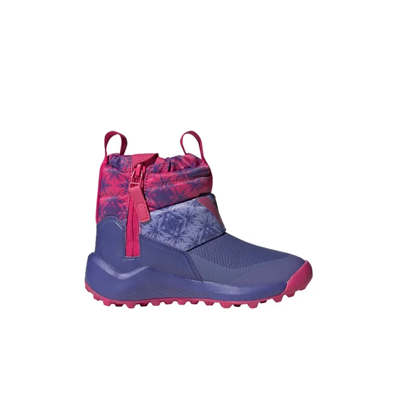 Disney x Adidas Active Snow Waterproof And Warm Knee-High Kids' Boots Purple Pink Children Aged 3-7 Years Old-1