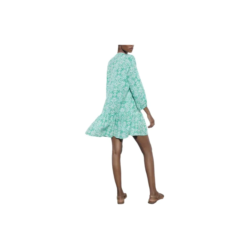 ZARA Long-Sleeved Dresses Women's Green-3