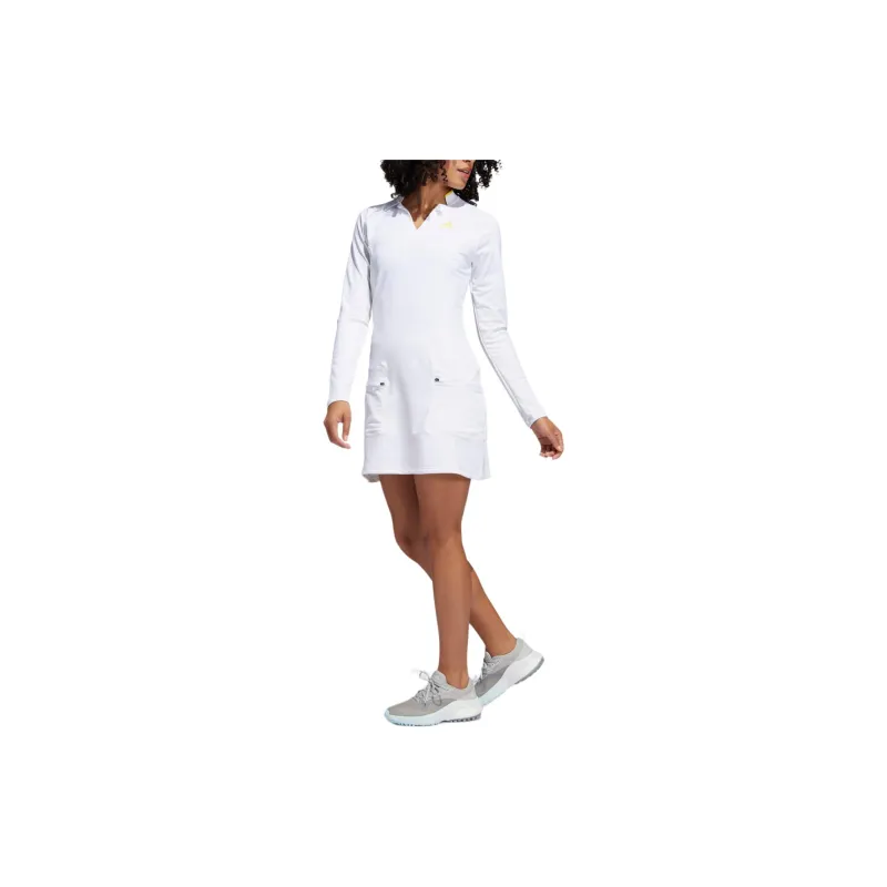 Adidas Long-Sleeved Dresses Women's White-3