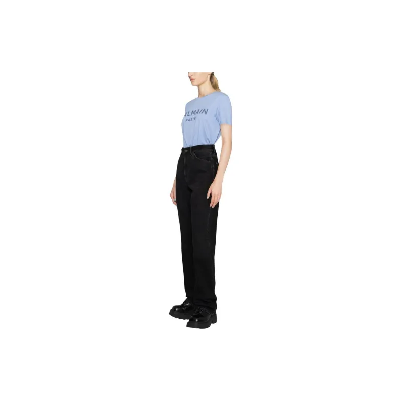 BALMAIN T-Shirts Women's Blue-3